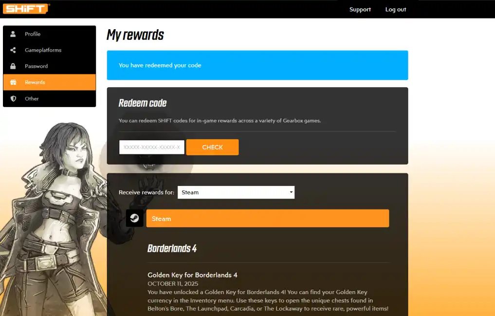 Borderlands 4 – All Active SHiFT Codes (October 2025)